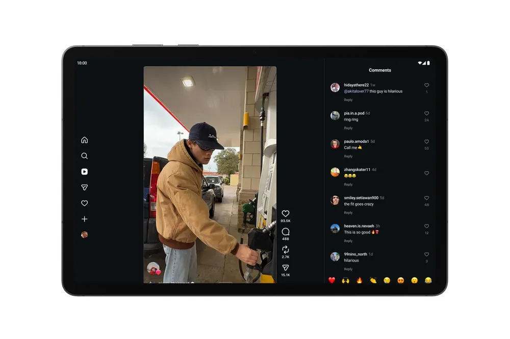 Instagram on an Android tablet