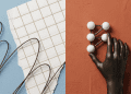 A minimalist 3D photographic editorial illustration representing Claude Opus 4.8 dynamic workflows, featuring a metallic hand interacting with white network nodes on a terracotta background.